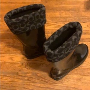Coach Rain Boots Size 10